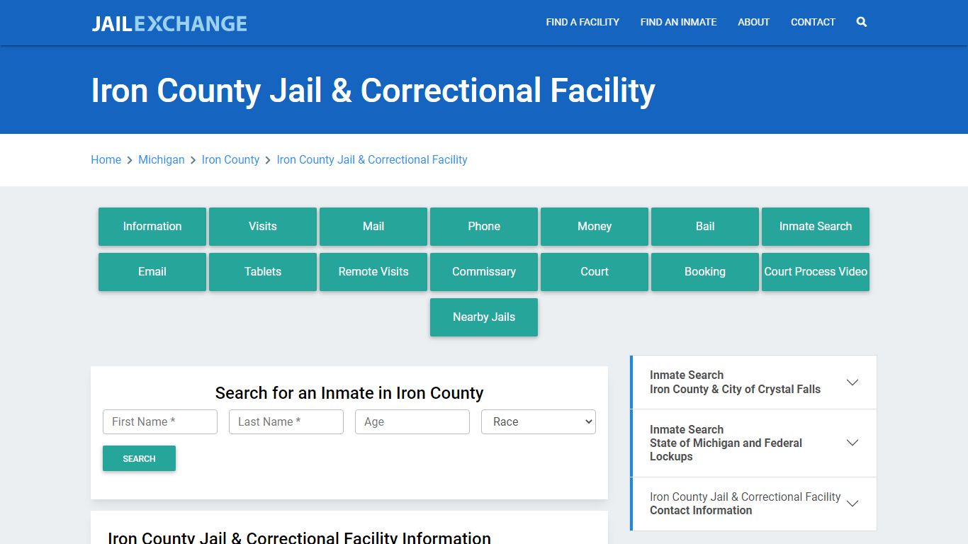 Iron County Jail & Correctional Facility - Jail Exchange